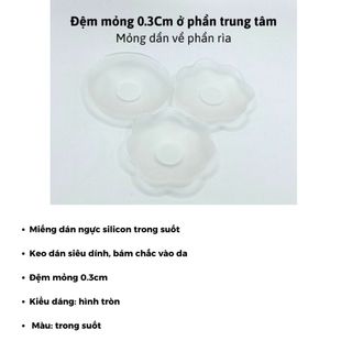 Miếng dán ngực silicon trong suốt tàng hình keo dính chắc chắn tái sử dụng nhiều lần DEVARI H08