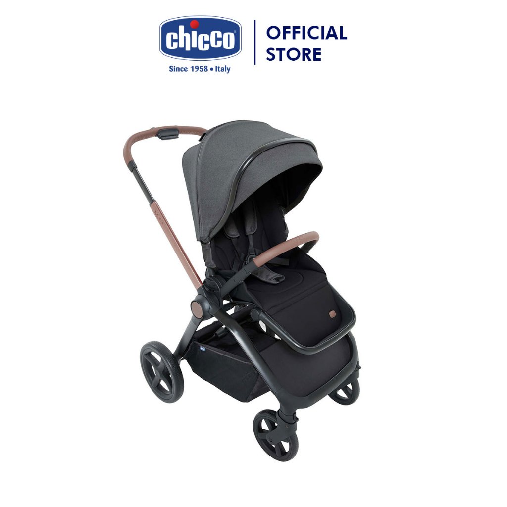 Xe đẩy thời trang Chicco Premium Mysa - Màu Be ánh kim/Đen satin