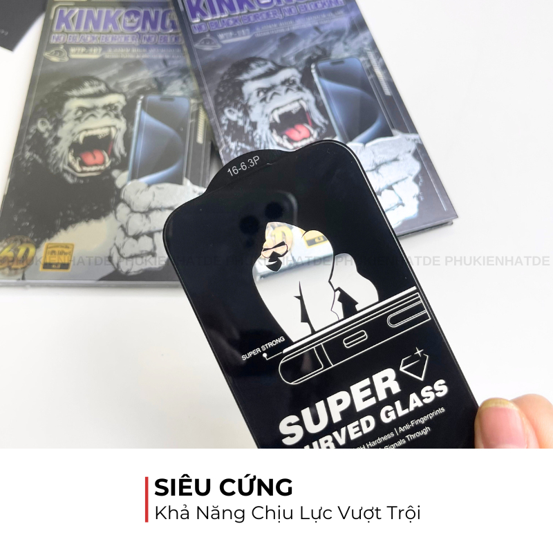 Kính Cường Lực Không Viền Trong Suốt Chính Hãng WTP-107 Cho 14/15/16/Pro/Pro Max