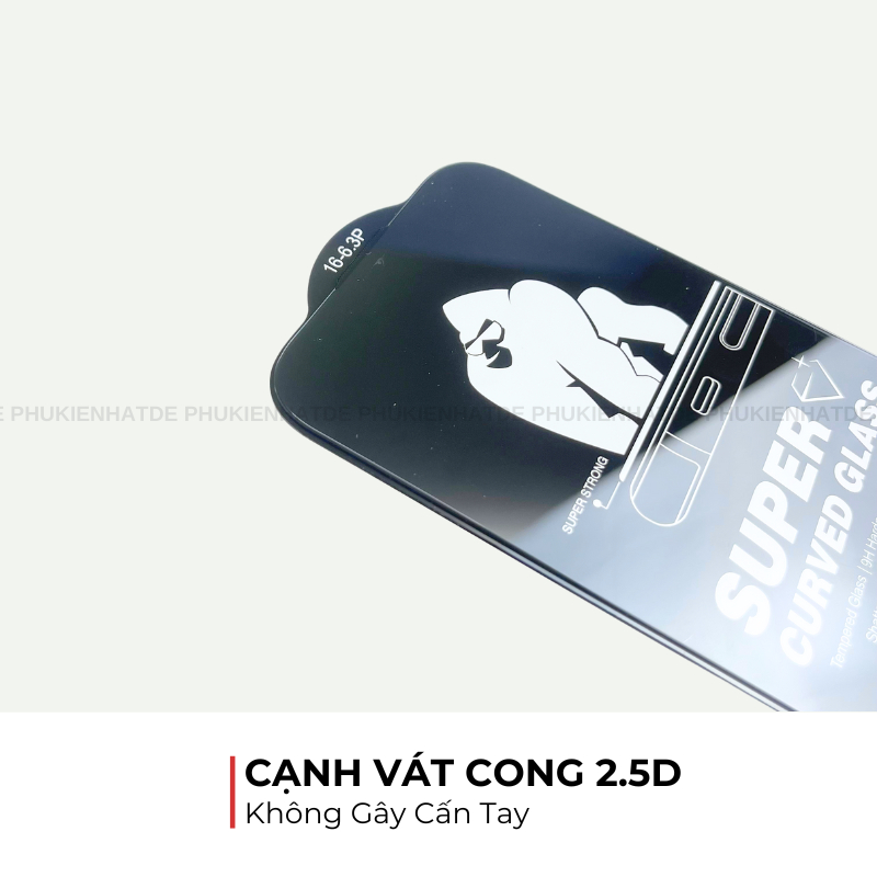 Kính Cường Lực Không Viền Trong Suốt Chính Hãng WTP-107 Cho 14/15/16/Pro/Pro Max