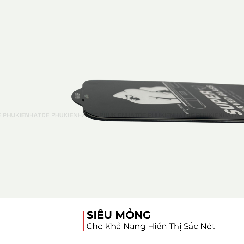Kính Cường Lực Không Viền Trong Suốt Chính Hãng WTP-107 Cho 14/15/16/Pro/Pro Max