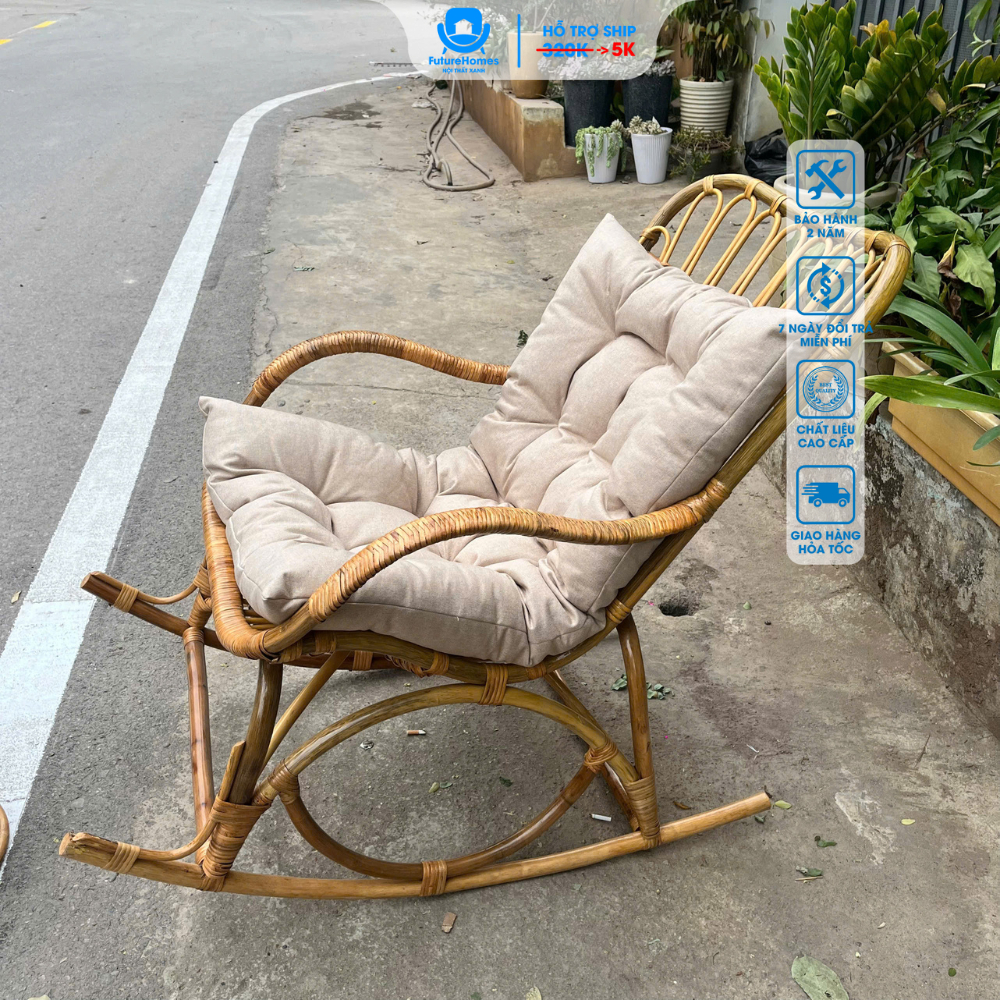 Sử dụng Chiếc Ghế Bập Bênh Bằng Mây Tự Nhiên trong đời sống