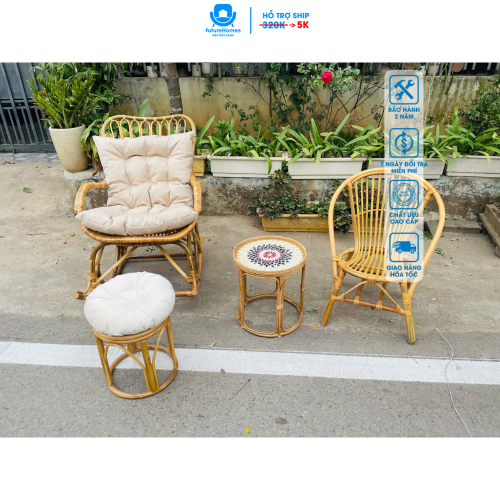 Chất lượng Ghế Bập Bênh Bằng Mây Tự Nhiên Tiêu Chuẩn