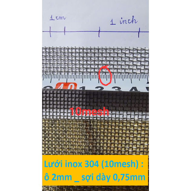 Lưới đan inox 304 ( 10mesh): ô 2mm-sợi 0,7mm | Shopee Việt Nam