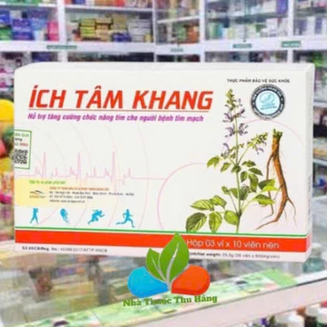 Ích Tâm Khang hỗ trợ giảm phù, khó thở do suy tim.,ngăn ngừa nguy cơ hình thành huyết khối.