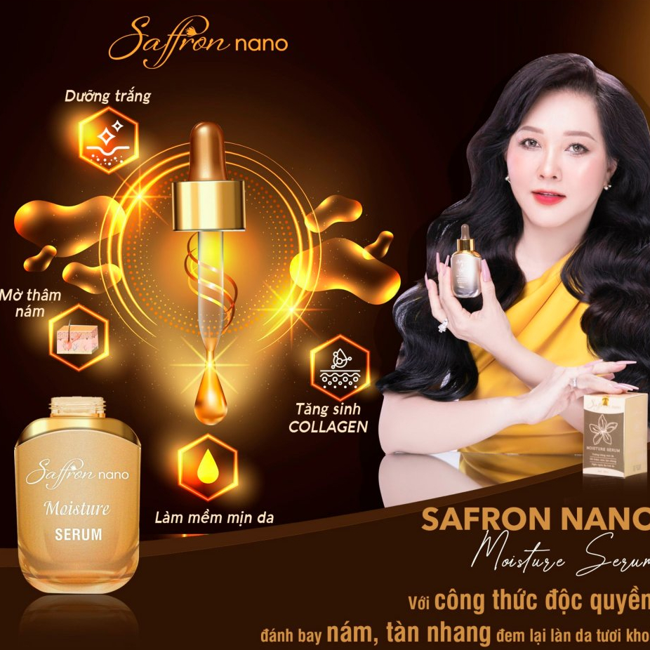 [SERUM TẾ BÀO GỐC] saffron nano - TÙY TÂM PHARMA - Dưỡng trắng, căng bóng, xóa nhăn