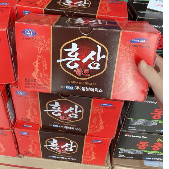 NƯỚC UỐNG HỒNG SÂM CHAI HÀN QUỐC - 10CHAI /  HỘP