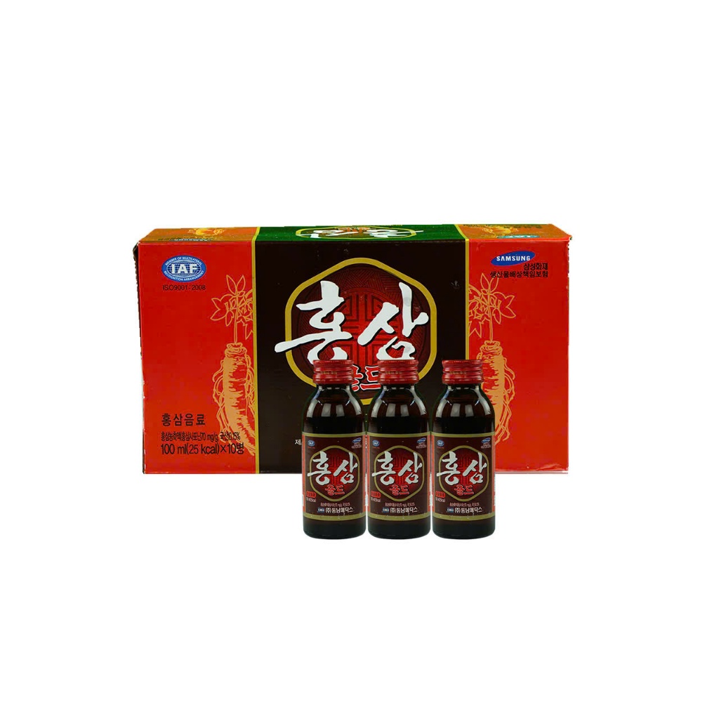 NƯỚC UỐNG HỒNG SÂM CHAI HÀN QUỐC - 10CHAI /  HỘP