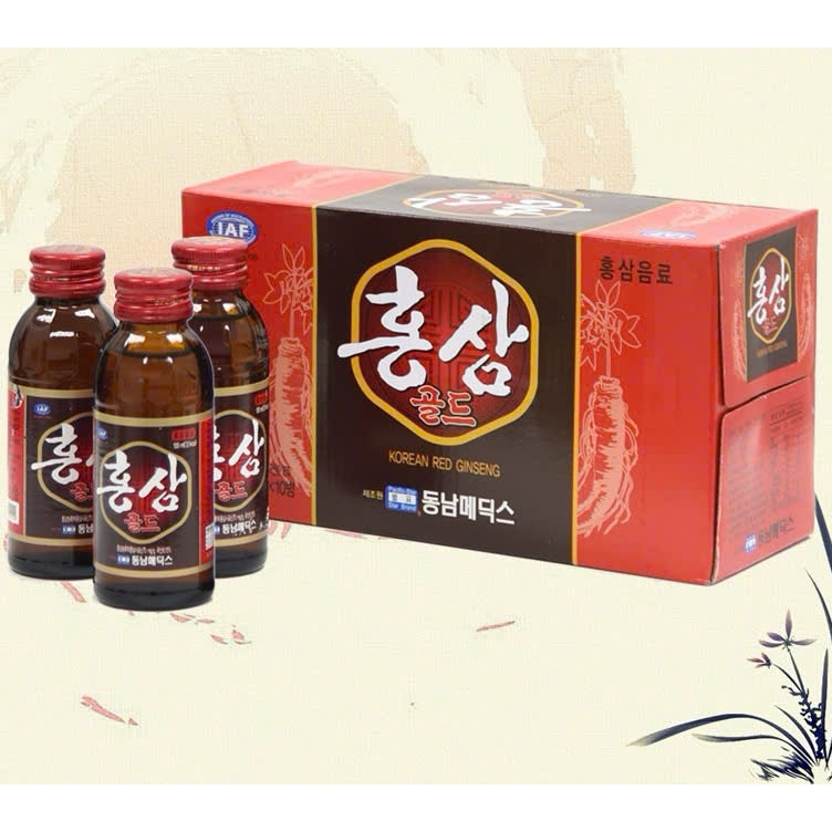NƯỚC UỐNG HỒNG SÂM CHAI HÀN QUỐC - 10CHAI /  HỘP