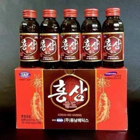 NƯỚC UỐNG HỒNG SÂM CHAI HÀN QUỐC - 10CHAI /  HỘP