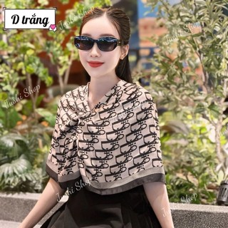 IK [TẶNG GHIM CÀI ÁO] Khăn Choàng Cổ Lụa Dáng Dài Đi Biển 180x90cm K263