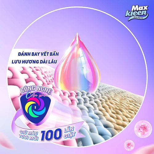 Ảnh [Live New] Combo 2 Túi Nước Giặt Xả MaxKleen Giữ Màu Tươi Mới Hương Khu Vườn Tuyệt Sắc 3kg/Túi 4