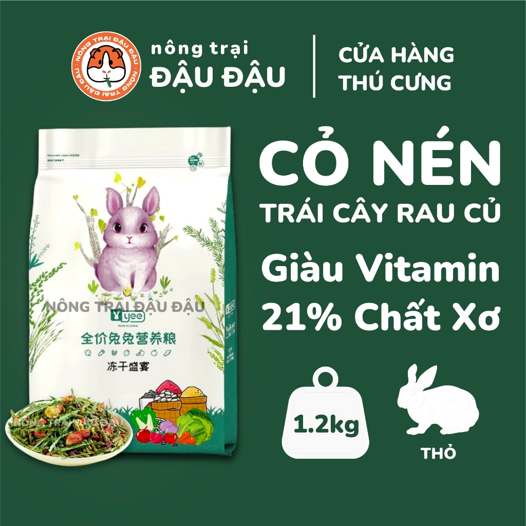 Cỏ Nén Cho Thỏ Yee Bổ Sung Trái Cây Rau Củ Giàu Vitamin 1.2kg | Shopee ...