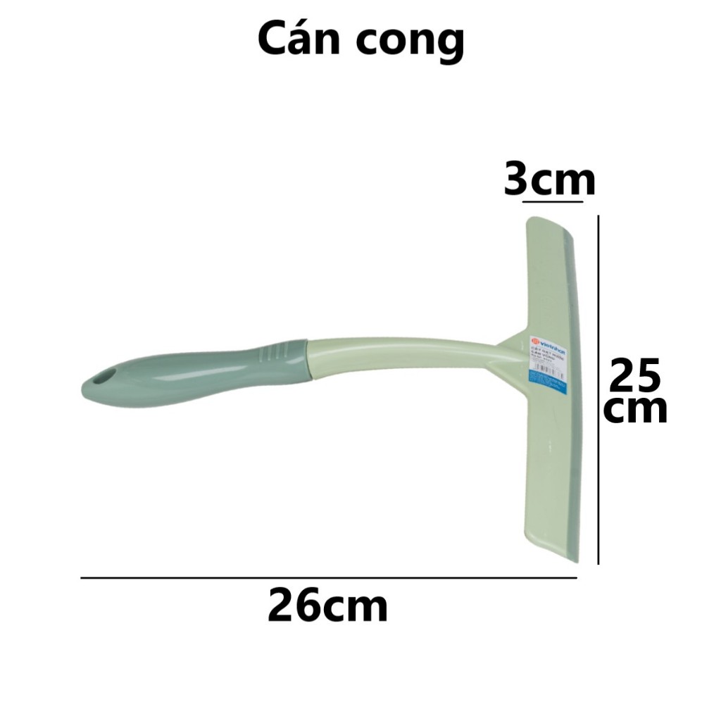 Cây gạt nước nhựa VIỆT NHẬT - Cán ngắn, cán dài inox, lau kính, vệ sinh sàn nhà tắm - 9521/2/3 AMIZIN