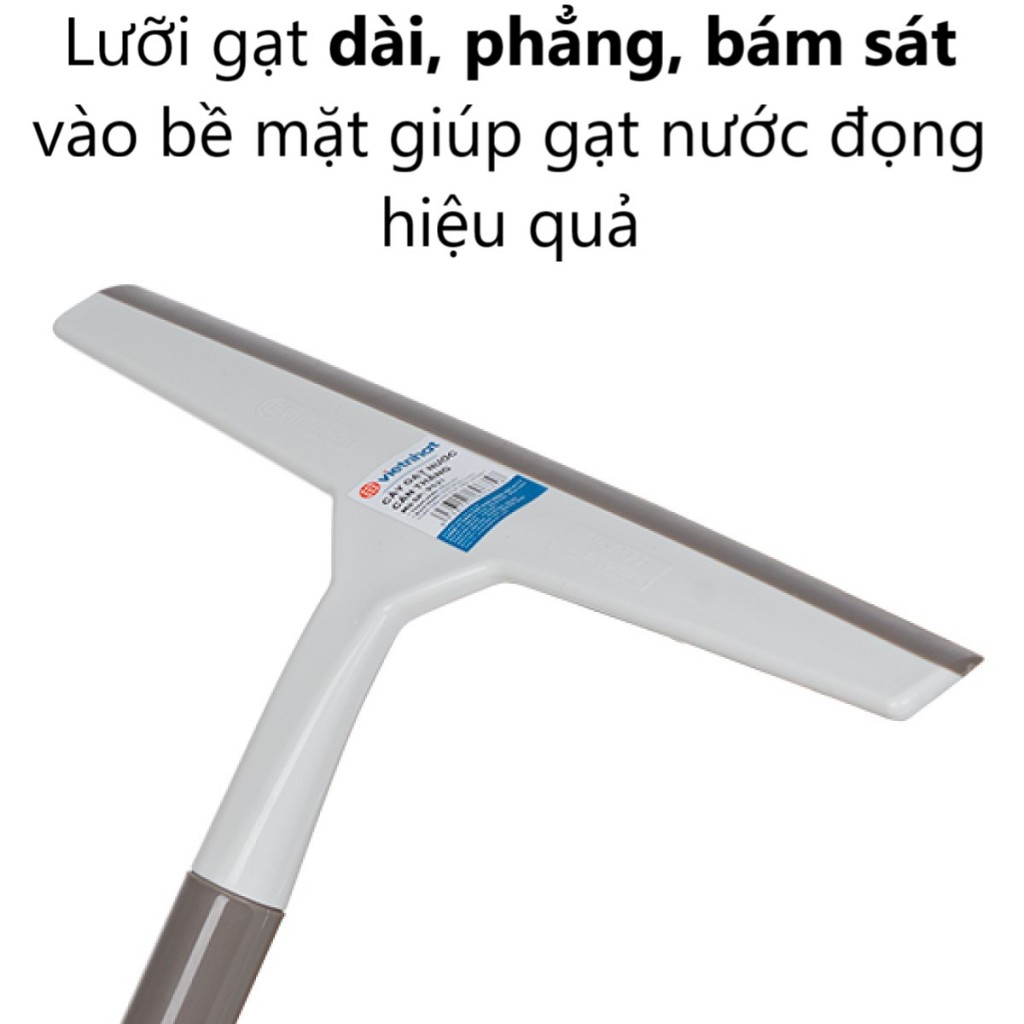 Cây gạt nước nhựa VIỆT NHẬT - Cán ngắn, cán dài inox, lau kính, vệ sinh sàn nhà tắm - 9521/2/3 AMIZIN