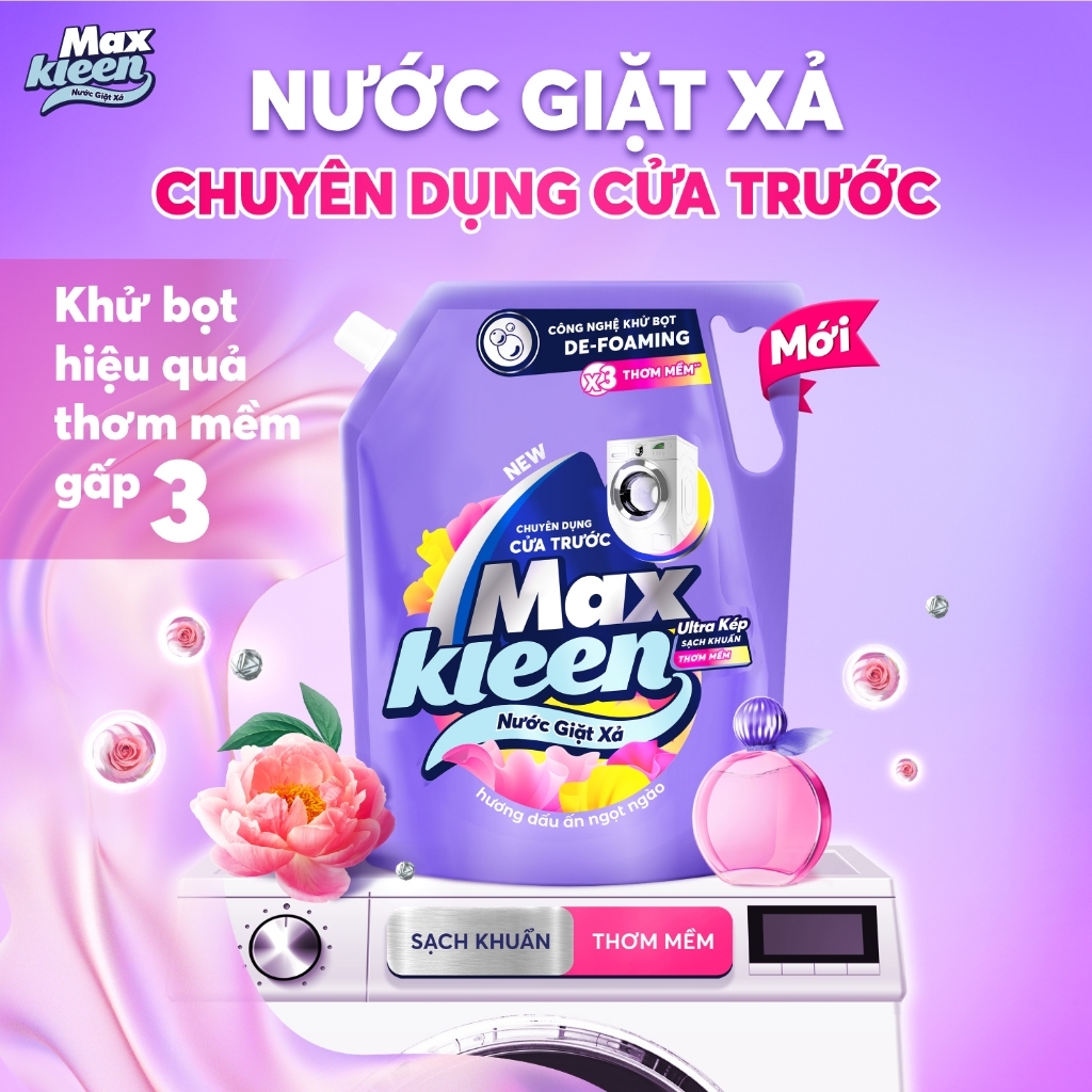 Ảnh Combo 2 Túi Nước Giặt Xả MaxKleen Cửa Trước 3.6kg Hương Nước hoa huyền diệu & Dấu ấn ngọt ngào 3