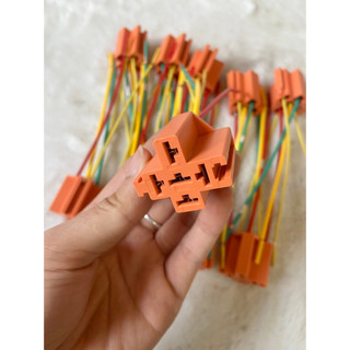 Chân cắm rơ le 5 chân màu cam to