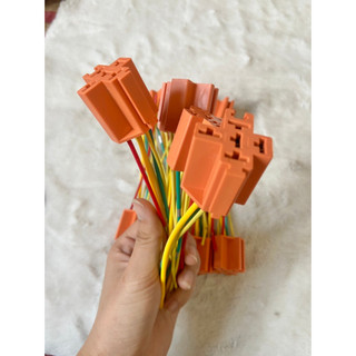 Chân cắm rơ le 5 chân màu cam to
