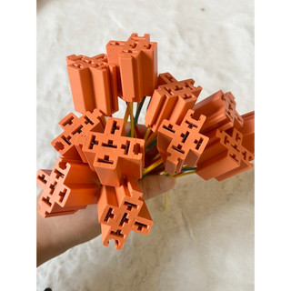 Chân cắm rơ le 5 chân màu cam to