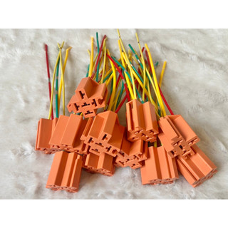 Chân cắm rơ le 5 chân màu cam to
