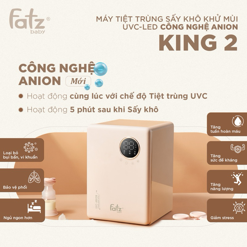 Ảnh Máy tiệt trùng sấy khô khử mùi FATZBABY UVC LED- KING 2- 19L -FB4799BT công nghệ khử mùi Anion 3