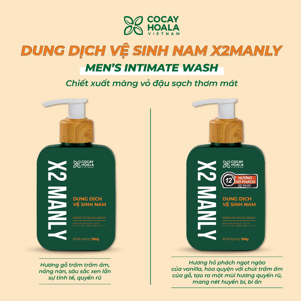 Ảnh Dung dịch vệ sinh nam Cỏ Cây Hoa Lá X2 Manly Làm sạch vùng đại bàng nam giới 150g 1