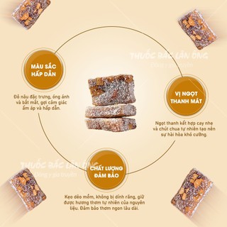 Bánh gừng táo đỏ đường nâu 100g, kẹo gừng táo đỏ, ít ngọt, thơm, dẻo, cay, ăn vặt, tốt cho sức khỏe