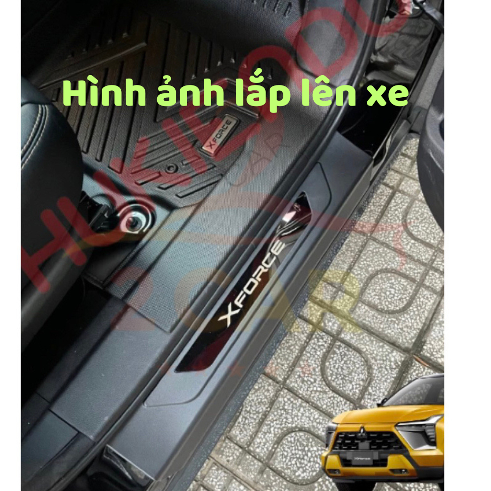 Ốp bậc cửa, nẹp bước chân NGOÀI NHỰA 3D xe XFORCE- Logo chữ 3D tráng gương XỊN- Hàng cao cấp_2CAR