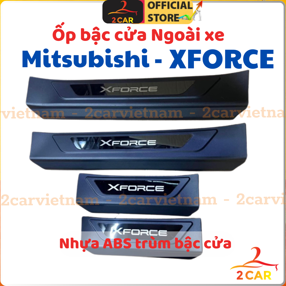 Ốp bậc cửa, nẹp bước chân NGOÀI NHỰA 3D xe XFORCE- Logo chữ 3D tráng gương XỊN- Hàng cao cấp_2CAR