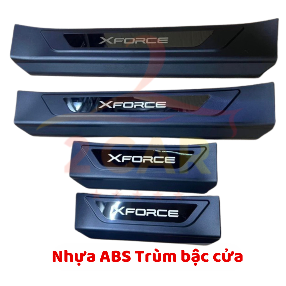 Ốp bậc cửa, nẹp bước chân NGOÀI NHỰA 3D xe XFORCE- Logo chữ 3D tráng gương XỊN- Hàng cao cấp_2CAR