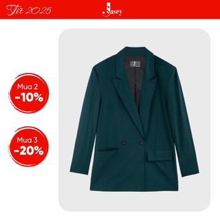 Áo Vest nữ thời trang JASEY, Áo balzer2 lớp có túi chuẩn size mã 2801