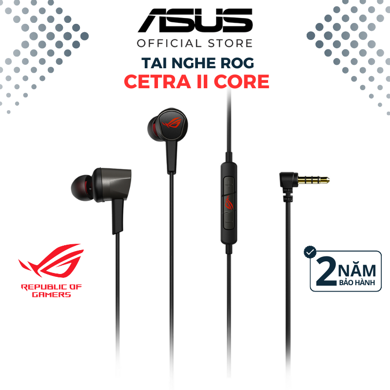 Ảnh Tai nghe ASUS ROG CETRA II CORE 3.5mm Đen 90YH02V0-B2UA00 BẢO HÀNH 24 THÁNG 1