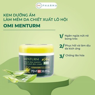 Kem Dưỡng Ẩm Làm Mềm Da Dành Cho Da Khô, Nứt Nẻ Omi Menturm Nhật Bản (145g/hũ)
