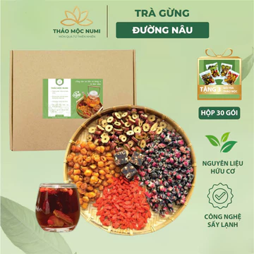 Trà Táo Đỏ Kỷ Tử, Trà Gừng Táo Đỏ Đường Nâu, Trà Thảo Mộc Đường Nâu Giúp Làm Ấm Cơ Thể, Tăng Sức Đề Kháng Thảo Mộc Numi