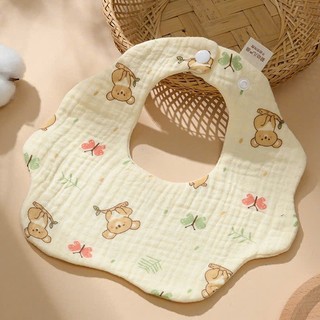 Yếm Tròn xoay 360 độ, Yếm Vuông chữ U, Yếm Tam Giác vải xô muslin mềm mại, chống thấm cho bé
