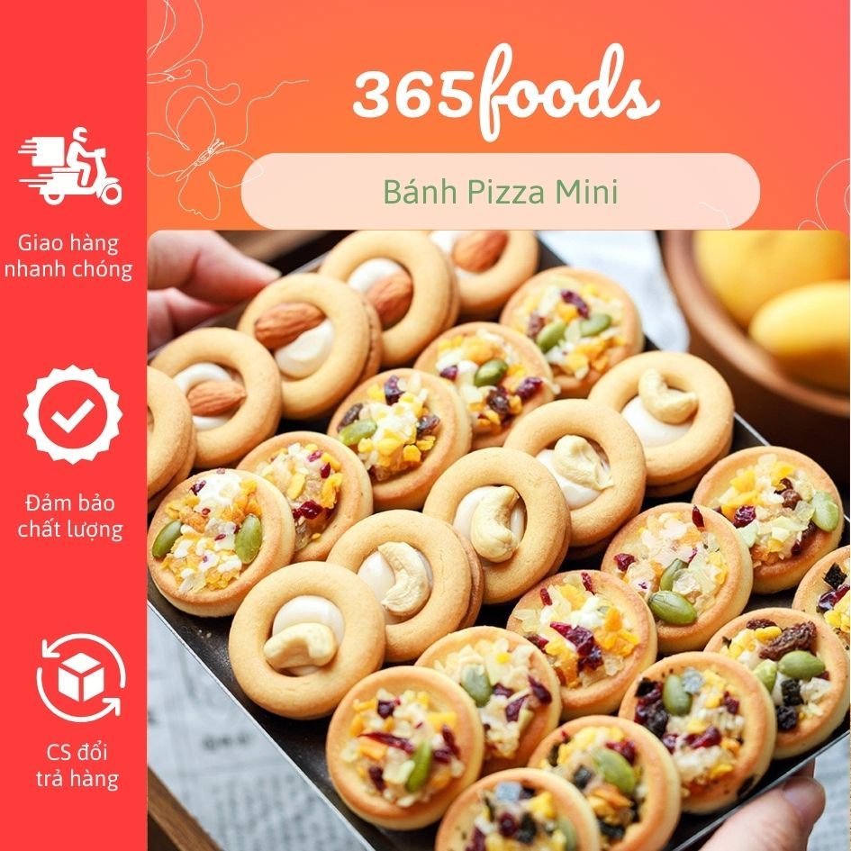 Bánh quy pizza mini, bánh đồng xu mix hạt dinh dưỡng thơm ngon đẹp mắt ...
