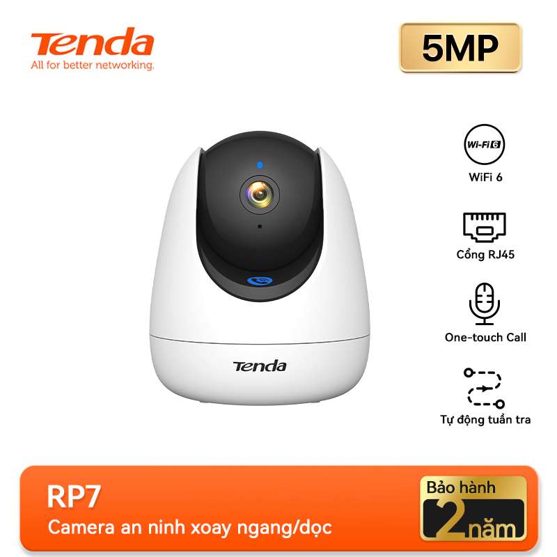 Ảnh Camera Wifi Tenda Trong Nhà RP3/RP3 Pro/RP7 FHD 3MP/5MP,2K Quay Quét 360°| Đàm Thoại 2 Chiều | Camera IP 3