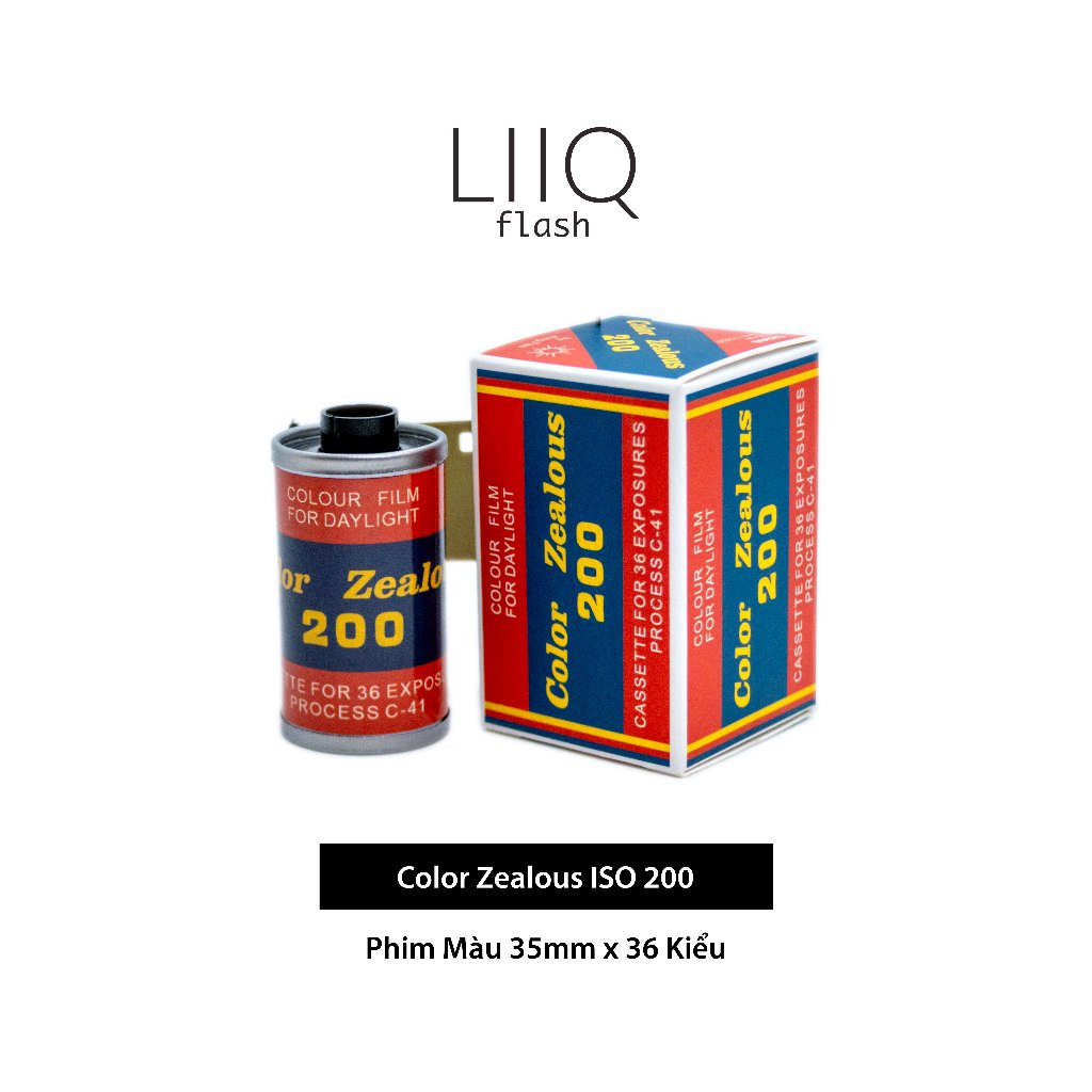 Phim Color Zealous ISO 200, Màu Color, 135/35mm x 36 Kiểu, In Date Cho ...