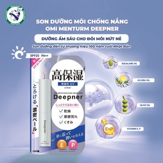 Son Dưỡng Chống Nắng Nhật Bản Dưỡng Ẩm Sâu Cho Môi Nhạy Cảm Khô Nứt Nẻ Omi Menturm Deepener Nhật Bản (2.3g/thỏi)
