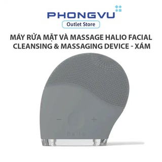 Máy Rửa Mặt Halio Facial Cleansing & Massaging Device Grey Smoke - Massage Da Mặt - Bảo Hành 12 Tháng