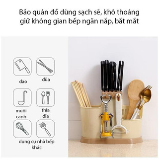 ống đũa gài dao 3 ngăn nhựa việt nhật để bàn,ống đựng đũa muỗng nhà bếp