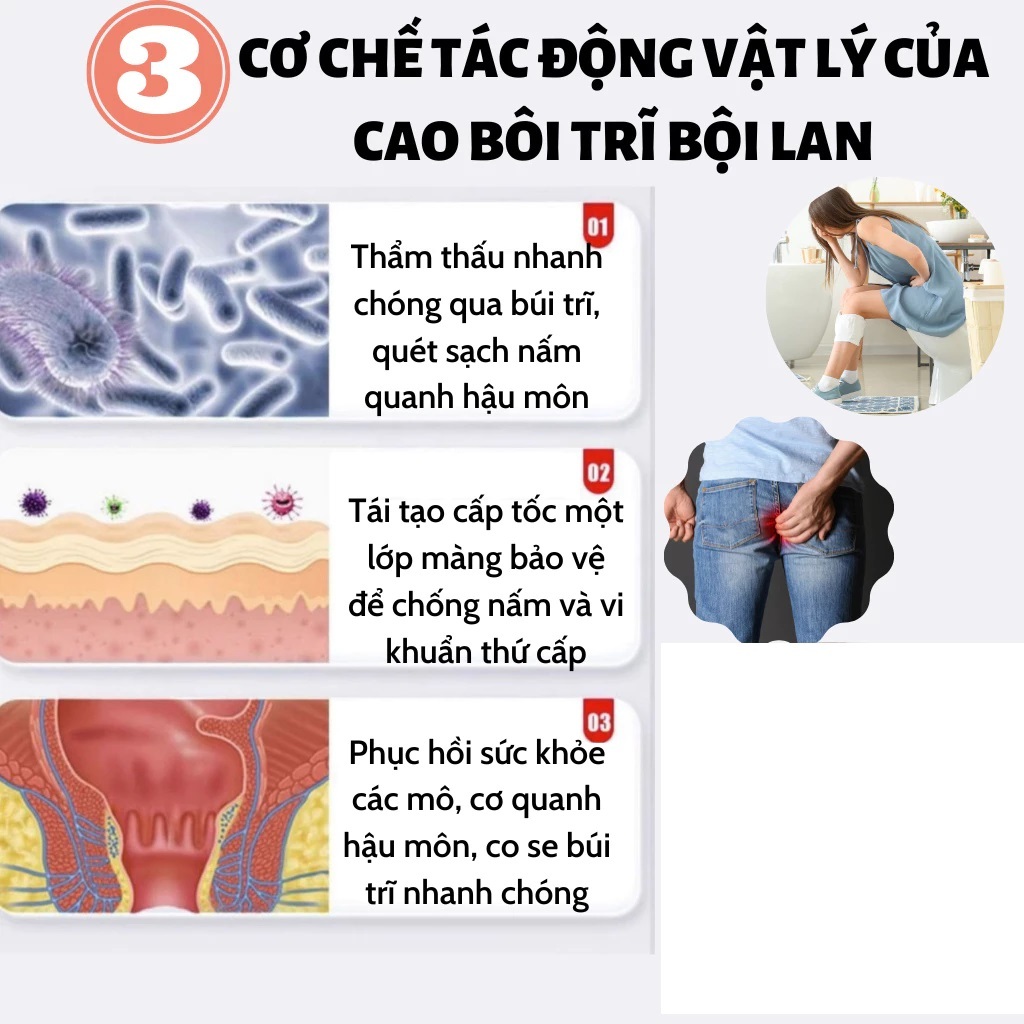 [Có Che Tên] Kem Bôi Trĩ - Bội Lan Đường - Trĩ nội, trĩ ngoại, Táo Bón, ngứa rát Hậu Môn, Giúp Co Nhanh Búi Trĩ - hũ 20g