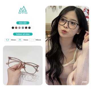 Kính mắt thời trang ANNA dáng vuông mắt nhỏ thời trang cá tính chất liệu nhựa dẻo OL 27008