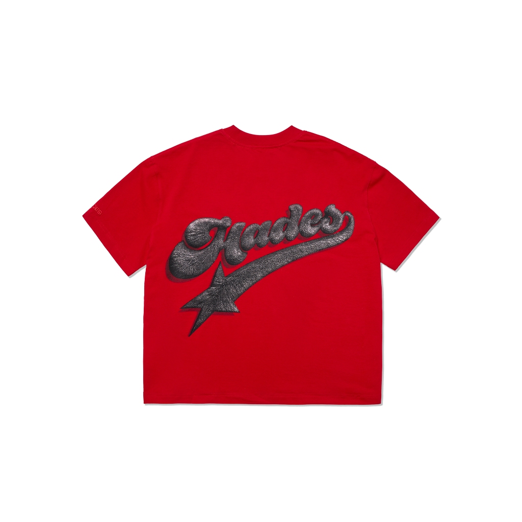 Ảnh HADES Shooting Star Tee Đỏ - HADES Brand Chính Hãng Áo thun tay lỡ Unisex Coton 2