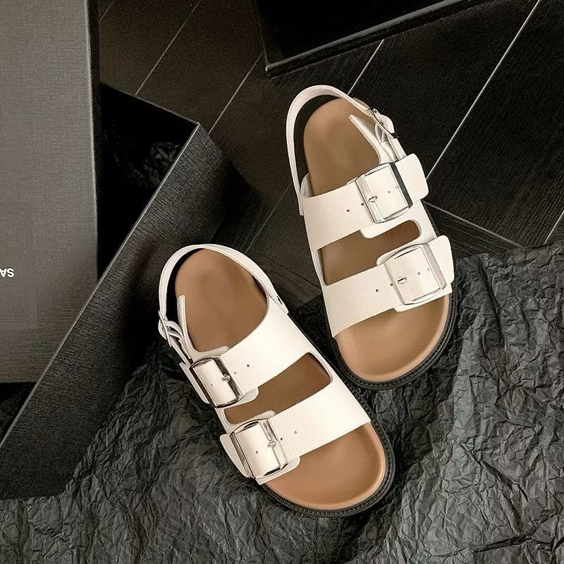 Dép Sandal Quai Ngang Phối Khoá Thời Trang