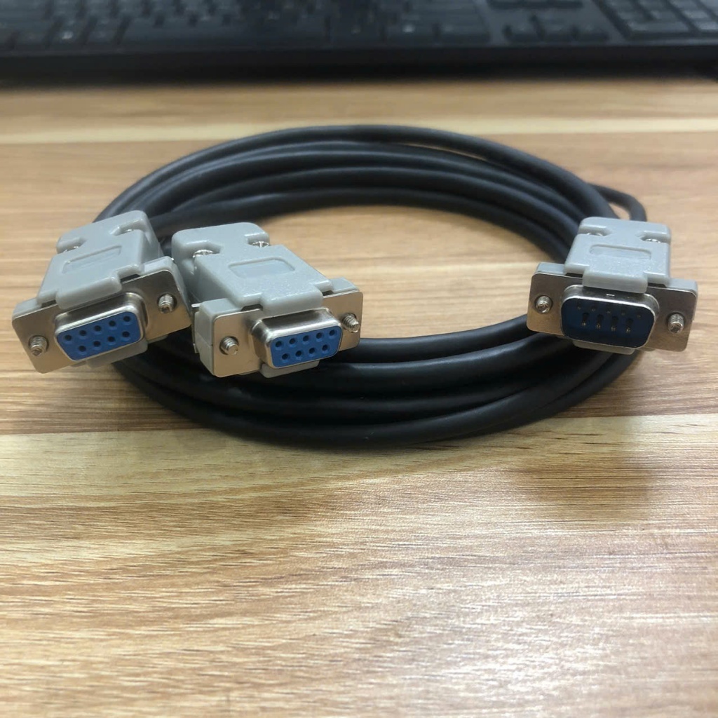 Cáp Chia Cổng RS232 DB9 Y Splitter Cable RS232 Male to 2 RS232 Female ...