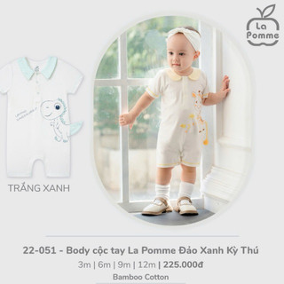 La pomme AW2024 Body cộc tay La Pomme Đảo Xanh Kỳ Thú cho bé