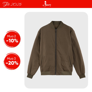 Áo khoác nam  trần kẻ  JASEY, Áo ấm mùa đông 3 lớp chất vải dày dặn chuẩn size mã 9302