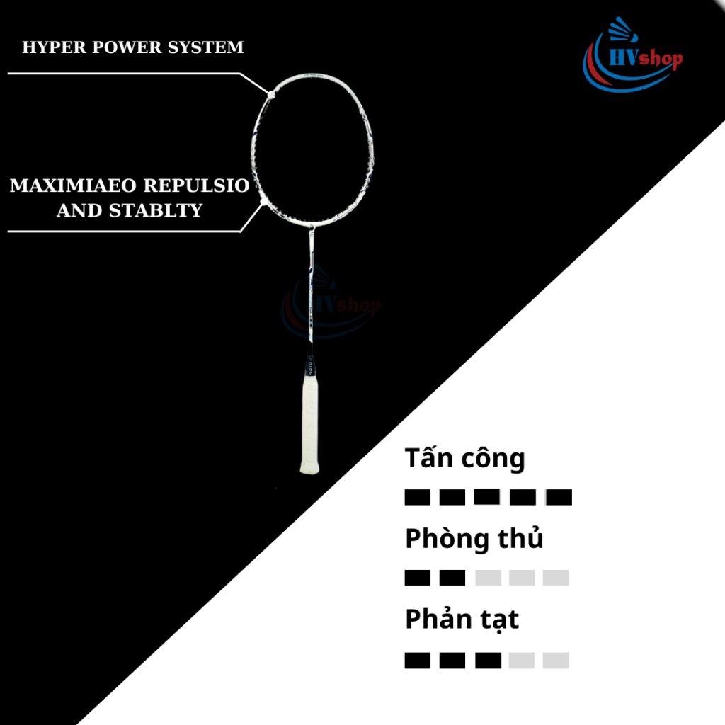 Vợt cầu lông - Vợt Pride Super Power P700 chính hãng, tặng cước, bao đơn, bảo hành 6 tháng - HVShop
