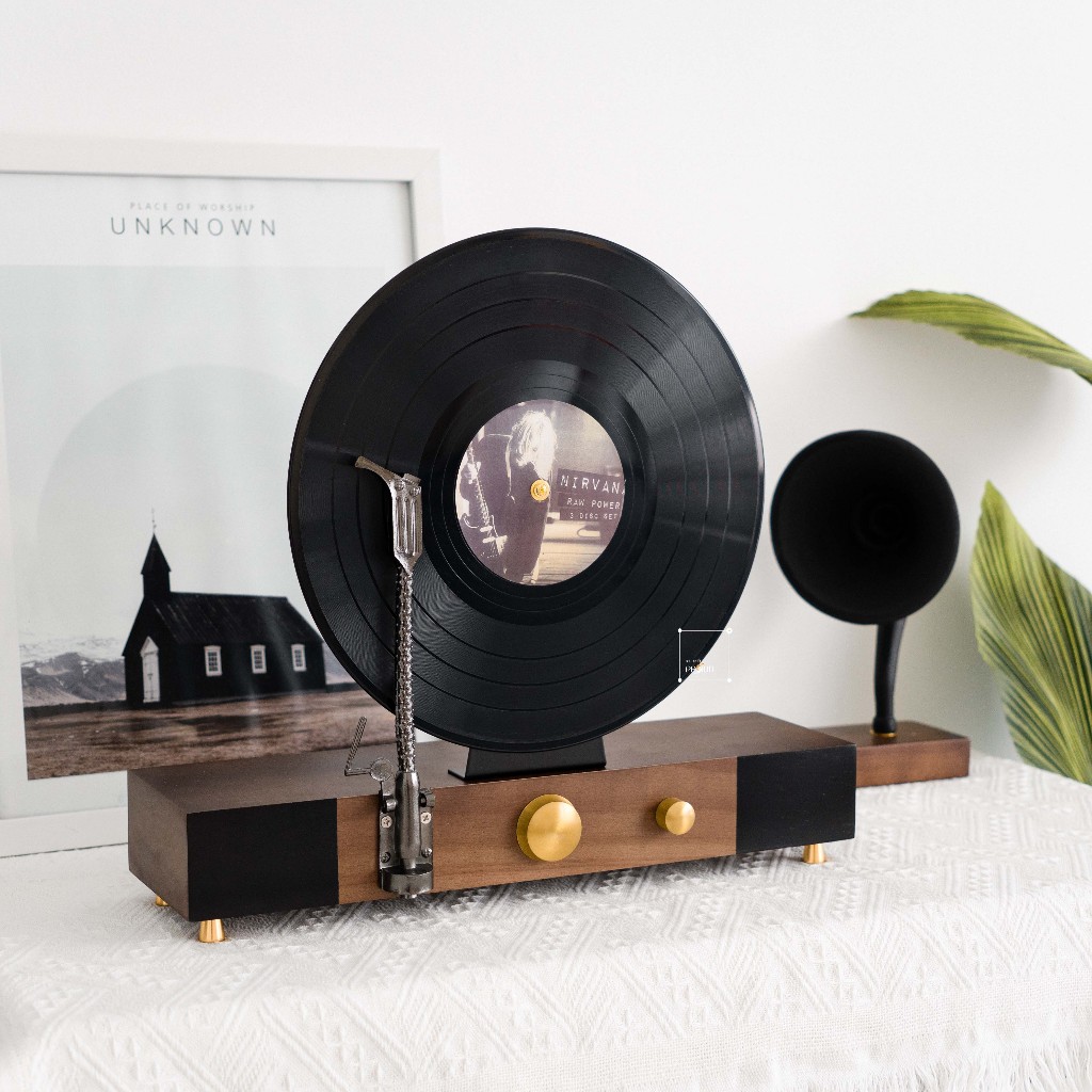 Tượng Decor Hình Máy Hát Cổ Độc Đáo Trang Trí Tủ Kệ Phòng Khách, Bàn Làm Việc